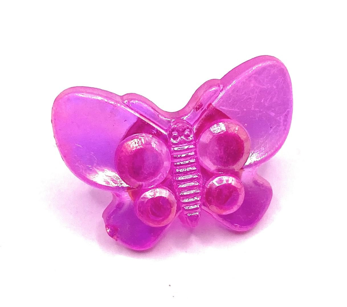 KnitForLess Transparent Colour Acrylic Butterfly Sewing Shank Buttons 21mm x 15mm Mixed Colours Knitting Cardigans