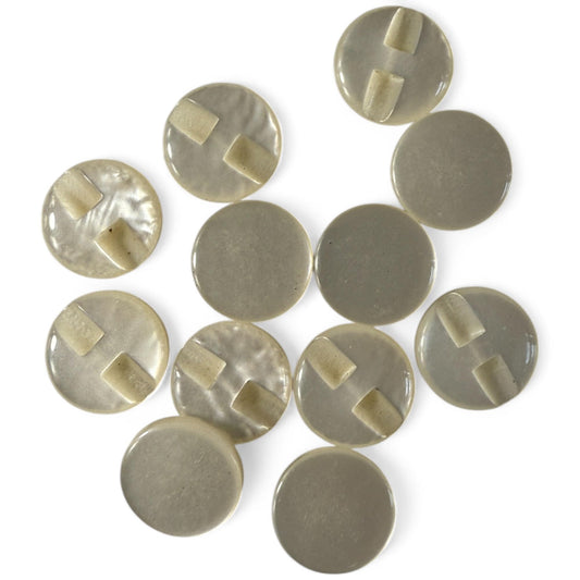 KnitForLess Cream Plastic Shank Buttons 19mm Sewing Knitting Pack of 10